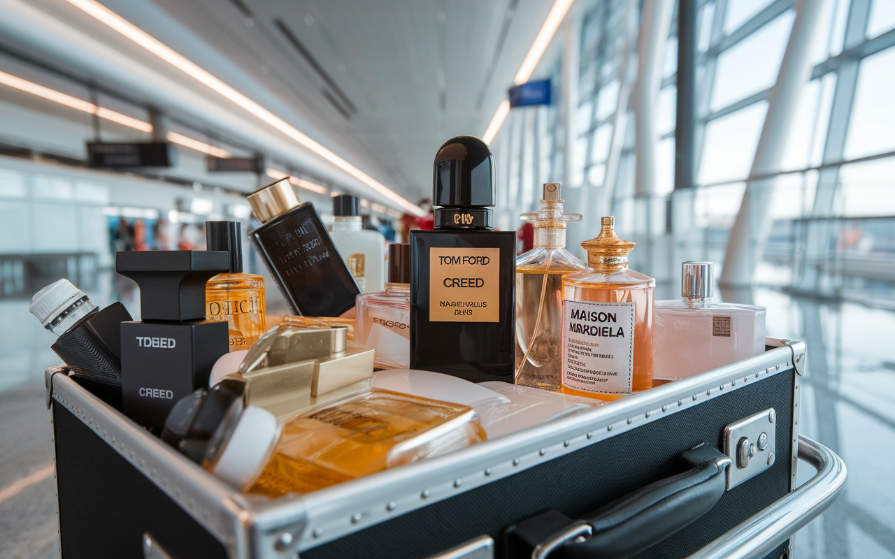 Protection et emballage parfums dans valise soute avion