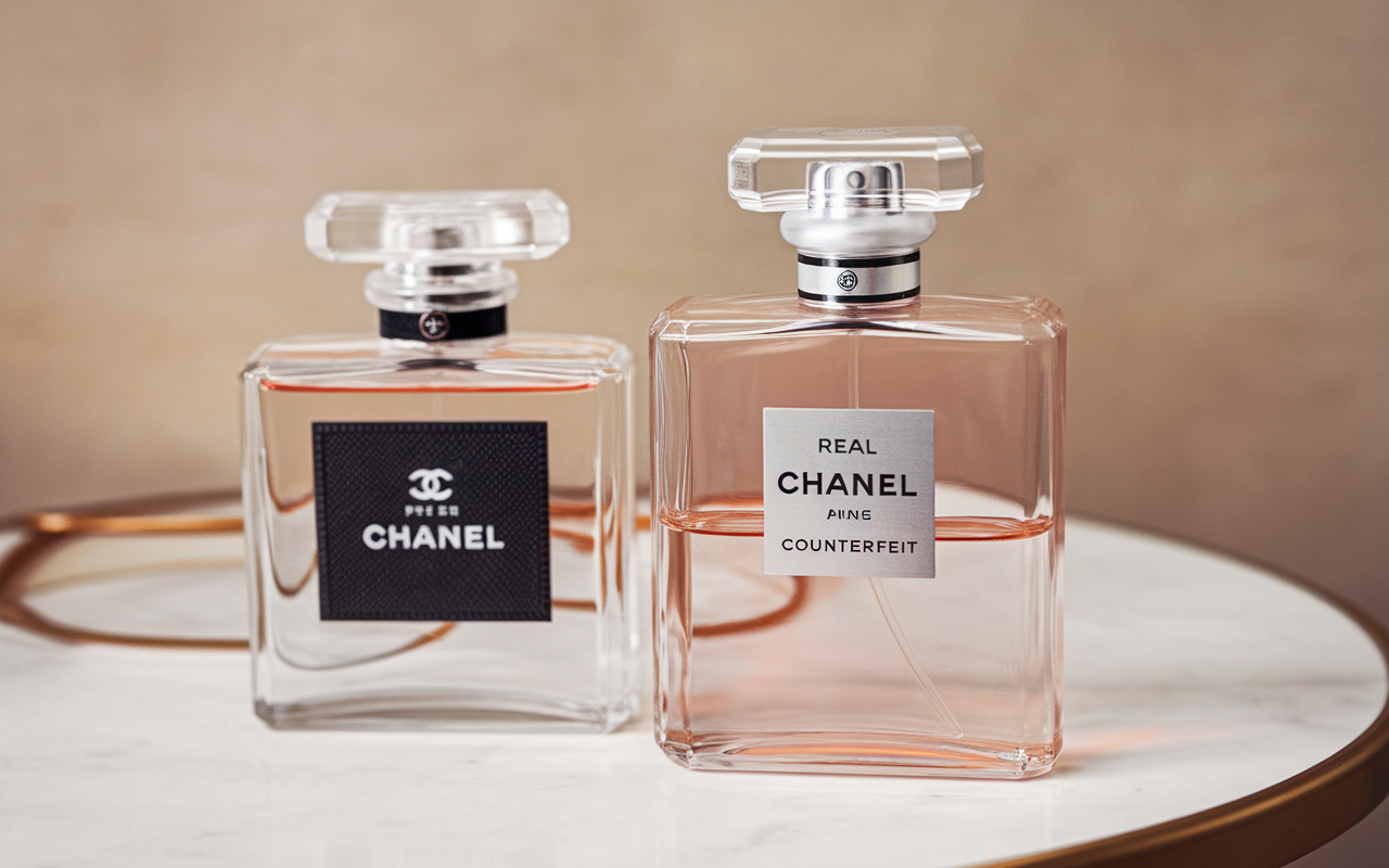 Emballage authentique d'un parfum avec cellophane parfaitement tendu