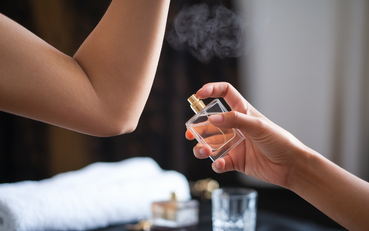 Points de pulsation pour application parfum