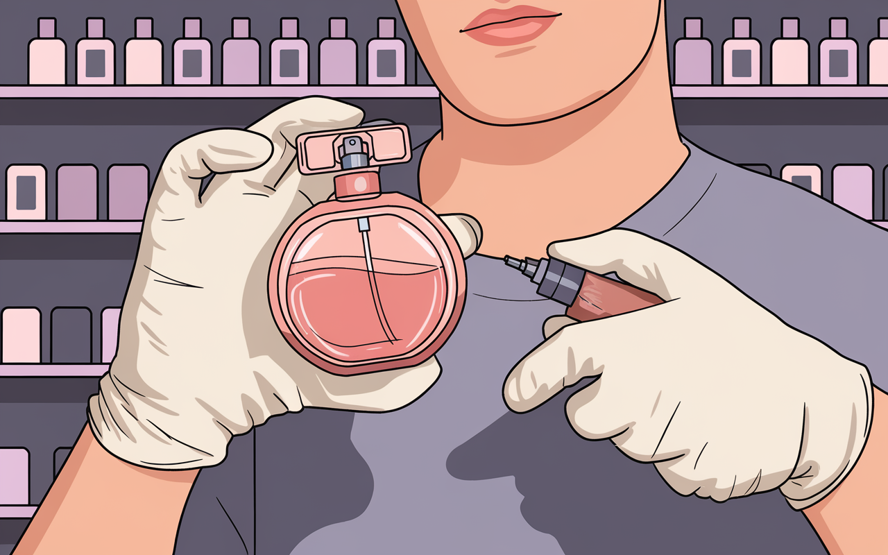 Utilisation des pinces et tournevis pour démonter un vaporisateur de parfum